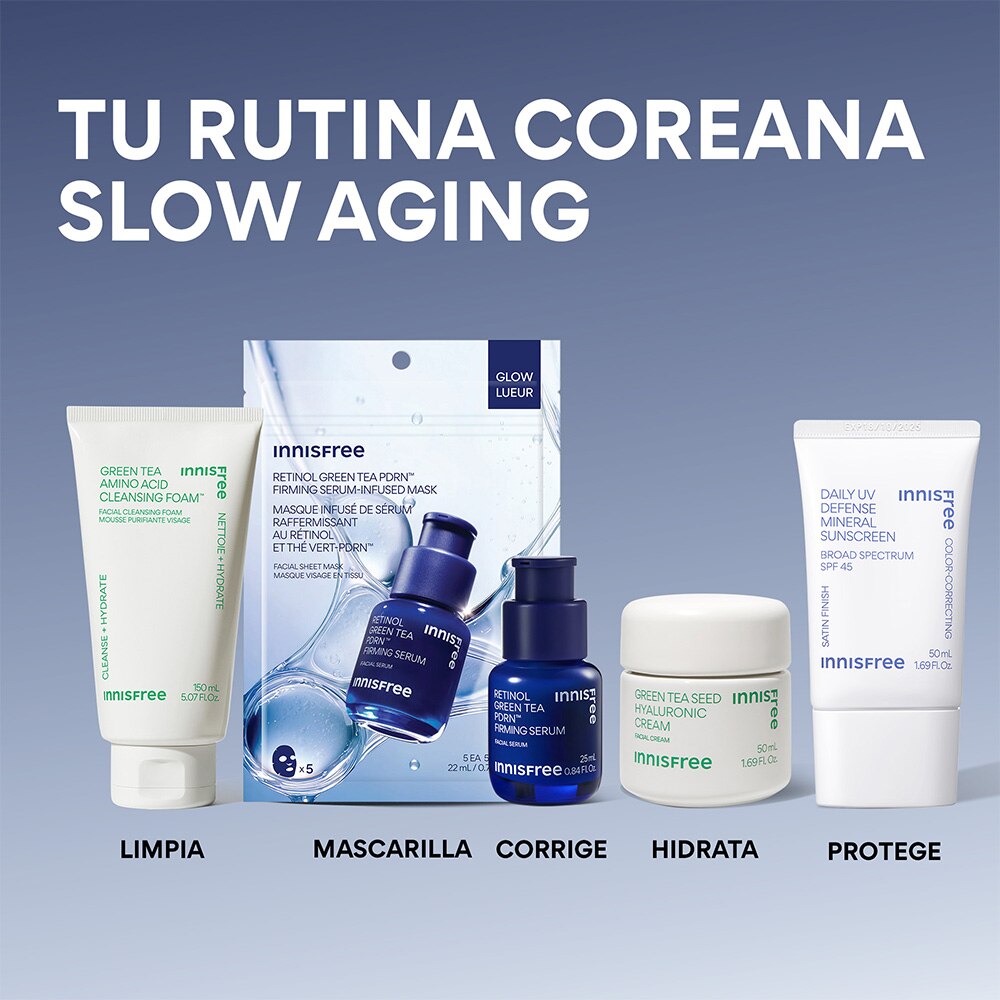 RETINOL GREEN TEA PDRN&trade; FIRMING & SMOOTHING SERUM-INFUSED MASK (MASCARILLA CON S&Eacute;RUM REAFIRMANTE DE T&Eacute; VERDE PDRN)